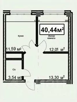 1-к кв. Ставропольский край, Ессентуки ул. Благодатная, 24 (40.44 м) - Фото 2