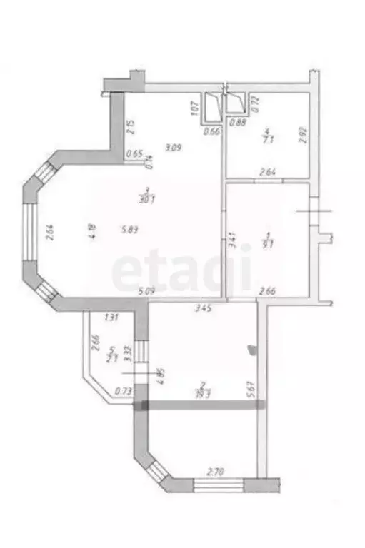 3-к кв. Татарстан, Казань ул. Габдуллы Кариева, 6 (65.6 м) - Фото 1