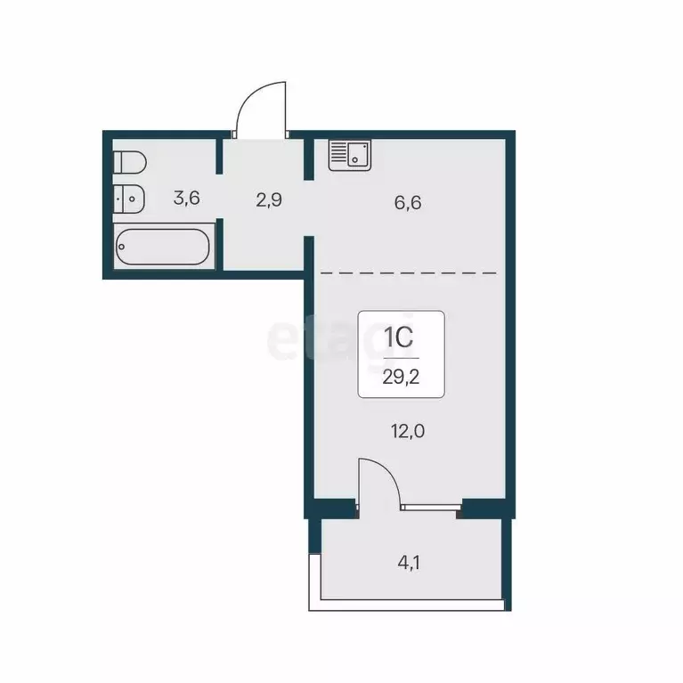 Продаётся квартира-студия, 29 м - Фото 1