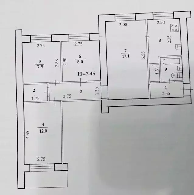 Продаётся 4-к квартира, 66 м - Фото 1