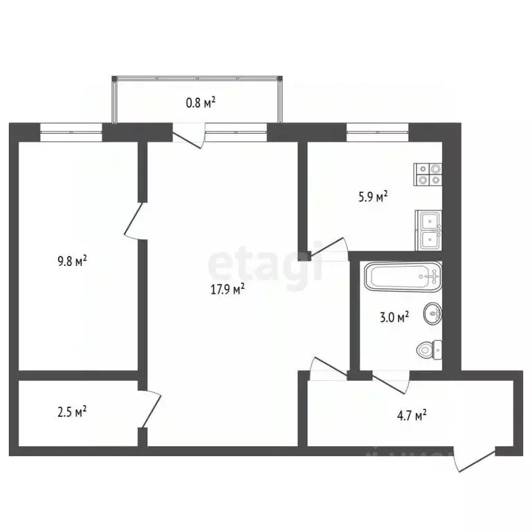 2-к кв. Нижегородская область, Нижний Новгород наб. Федоровского, 4 ... - Фото 2