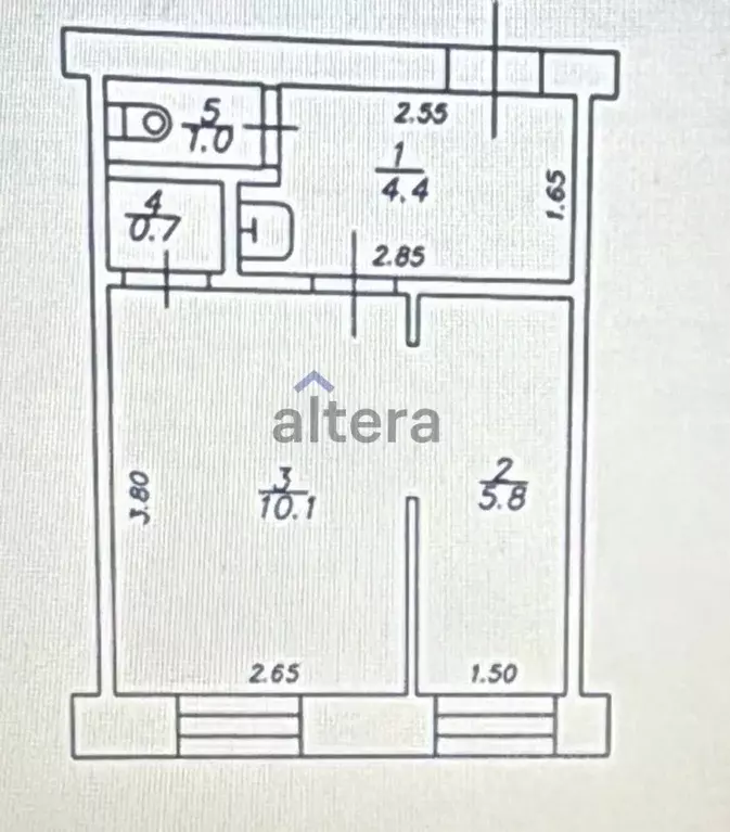1-к кв. Татарстан, Казань ул. Химиков, 45А (22.0 м) - Фото 1