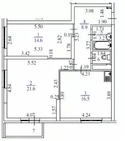 2-к кв. Свердловская область, Екатеринбург ул. Краснолесья, 108 (66.5 ... - Фото 2