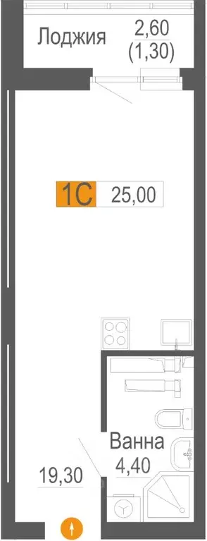 Студия Свердловская область, Екатеринбург Уктус жилрайон, Шинный мкр, ... - Фото 1