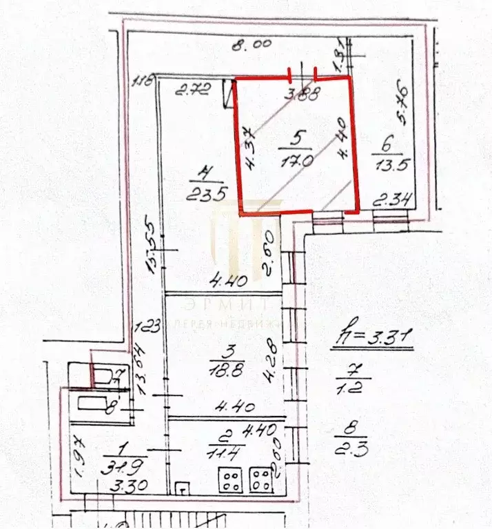 Комната Санкт-Петербург Гороховая ул., 32 (17.0 м) - Фото 2