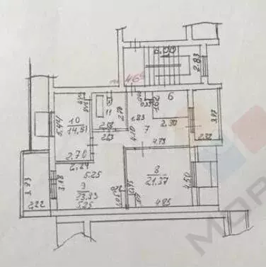 3-к. квартира, 94,2 м, 6/6 эт. - Фото 0