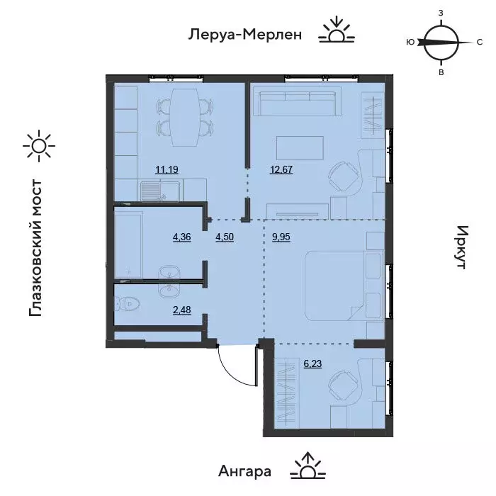 3-комнатная квартира: Иркутск, квартал Затон, улица Набережная Иркута, ... - Фото 1