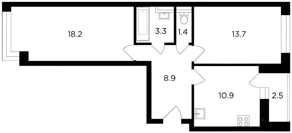 2-к кв. Московская область, Мытищи просп. Астрахова, 5 (58.0 м) - Фото 1