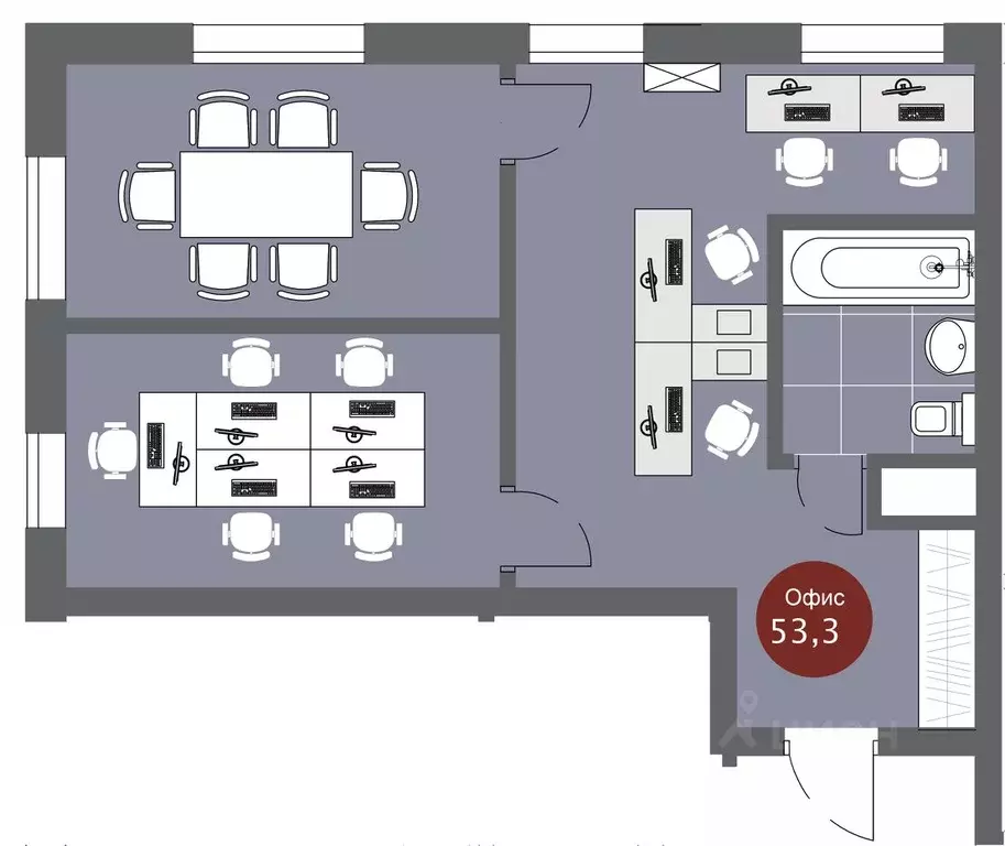 Офис в Новосибирская область, Новосибирск ул. Кошурникова, с24 (53 м) - Фото 1