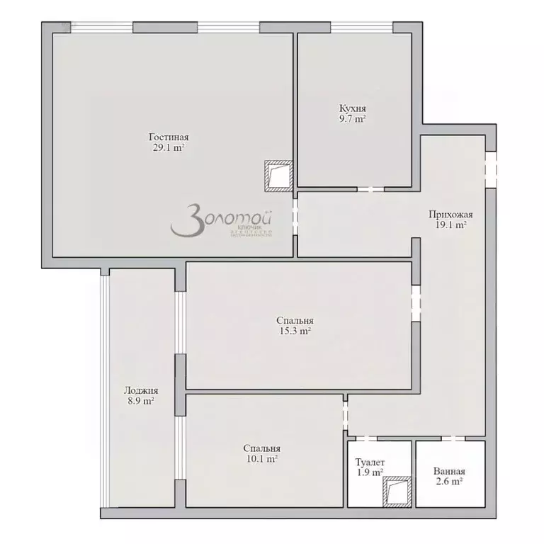 3-к кв. Нижегородская область, Нижний Новгород ул. Аркадия Гайдара, 26 ... - Фото 2