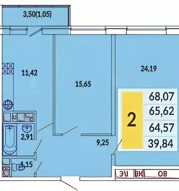 2-к кв. Краснодарский край, Краснодар просп. Имени писателя ... - Фото 1