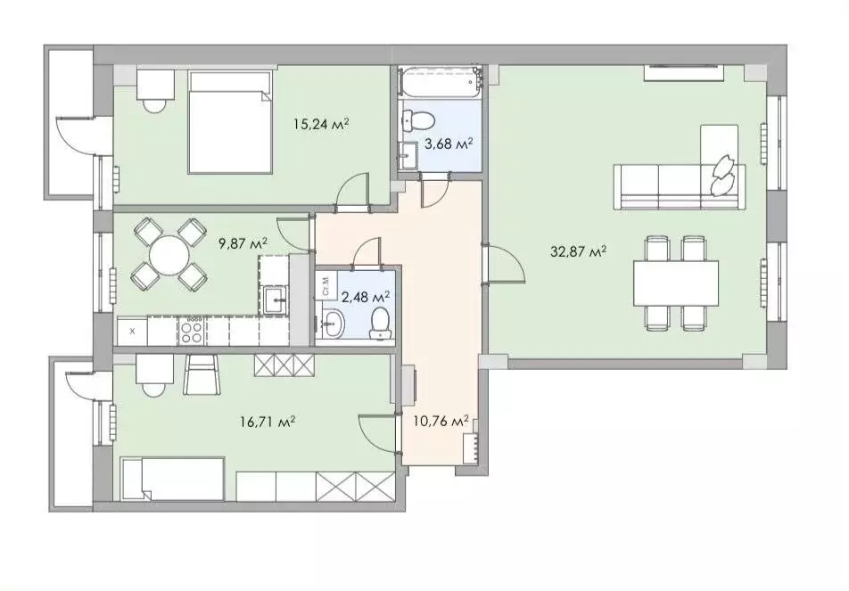 3-комнатная квартира: Ногинск, Санаторная улица, 16 (90 м) - Фото 1