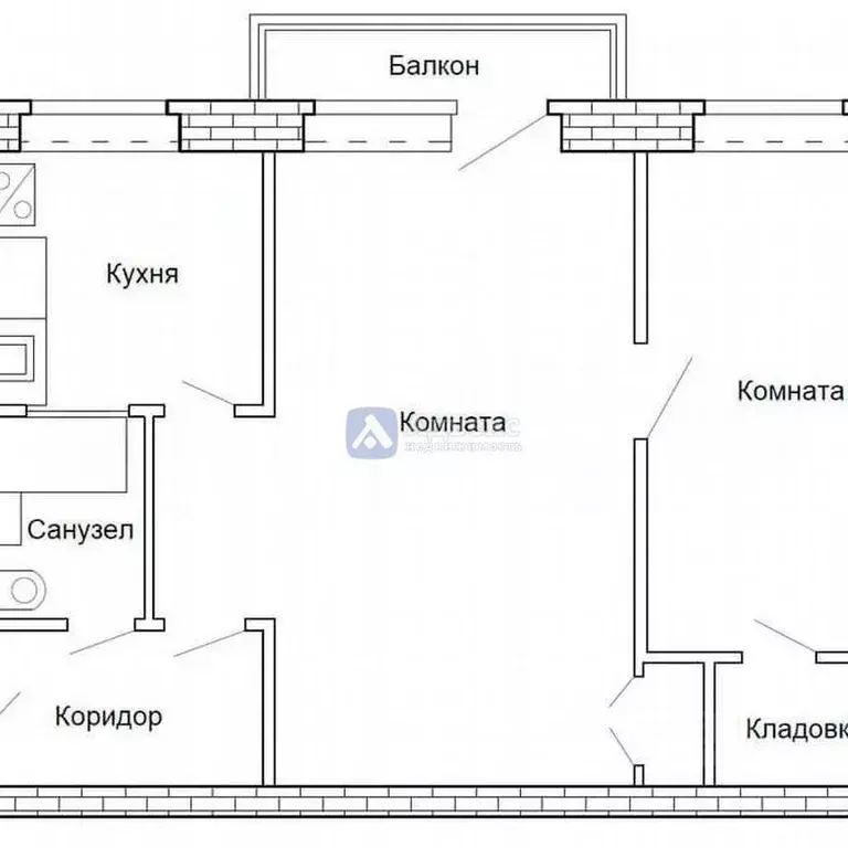 2-к кв. Тюменская область, Тюмень Минская ул., 49 (47.0 м) - Фото 1