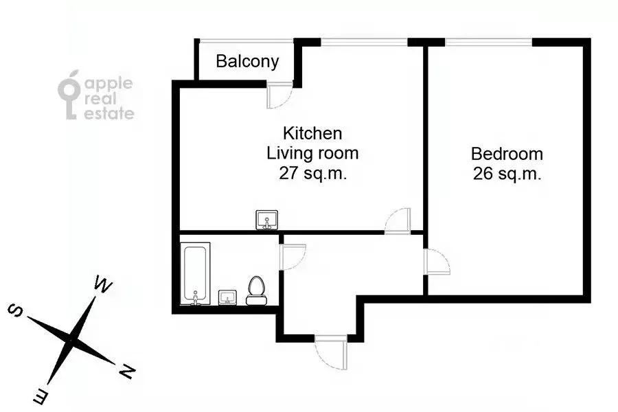 2-к кв. Москва Мантулинская ул., 9к6 (65.0 м) - Фото 1