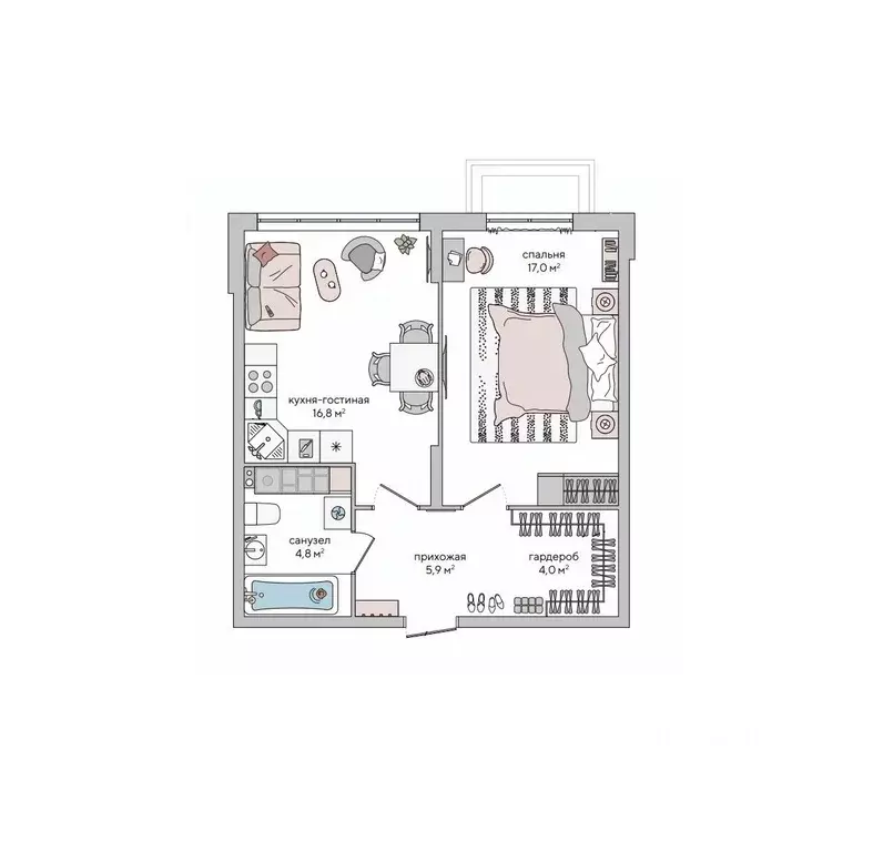 1-к кв. Крым, Судак ул. Инициативных, 80 (48.5 м) - Фото 0
