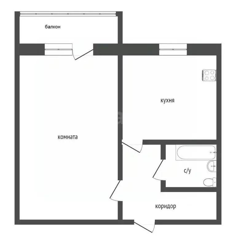 1-к кв. Курганская область, Курган ул. Карбышева, 44А (29.7 м) - Фото 2