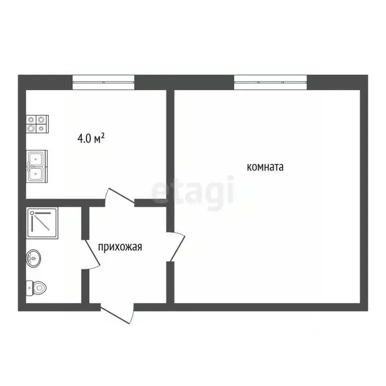 1-к кв. Ставропольский край, Пятигорск ул. Юлиуса Фучика (30.0 м) - Фото 1