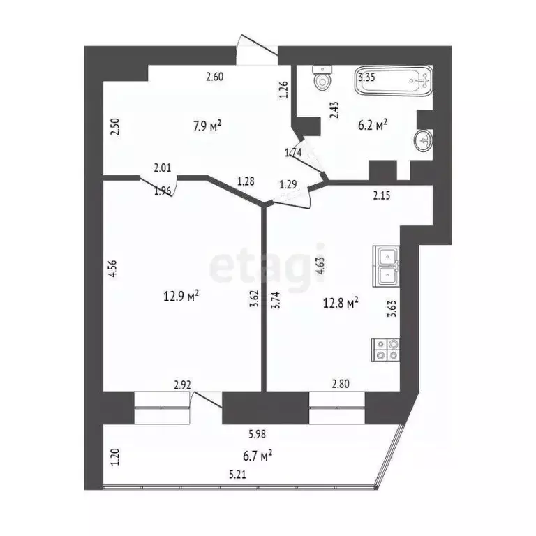 1-к кв. Самарская область, Самара Революционная ул., 4 (40.0 м) - Фото 1