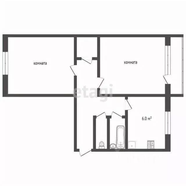 2-к кв. Саратовская область, Балашов Шоссейная ул., 11 (48.0 м) - Фото 1