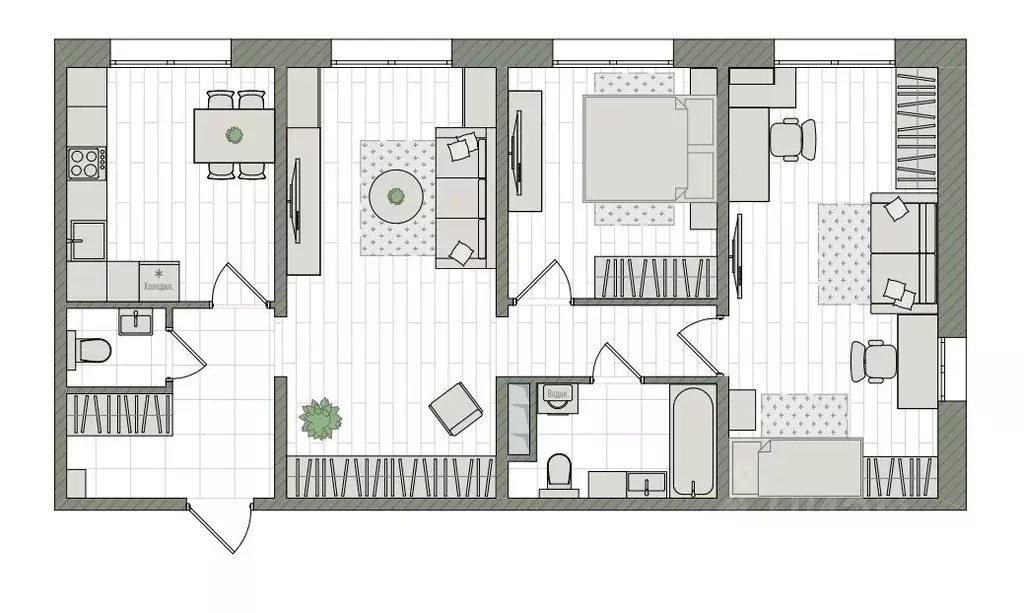 3-к кв. Кировская область, Киров бул. Прибрежный, 6 (79.5 м) - Фото 0