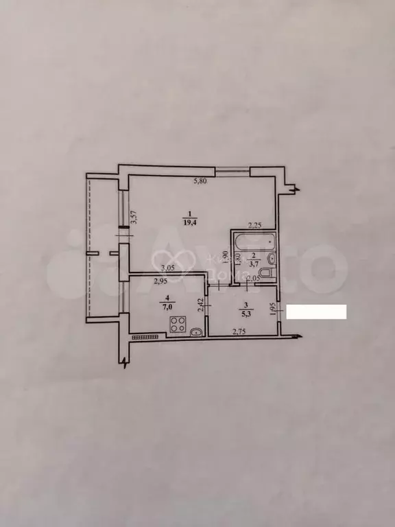 1-к. квартира, 36,6 м, 8/9 эт. - Фото 0