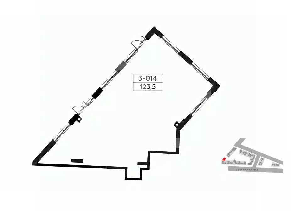 Торговая площадь в Москва Родные кварталы жилой комплекс (124 м) - Фото 2