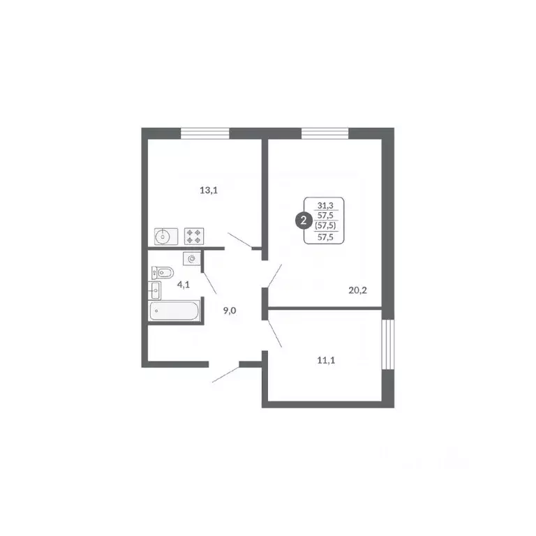 2-к кв. Кировская область, Киров ул. Потребкооперации, 34 (57.5 м) - Фото 1