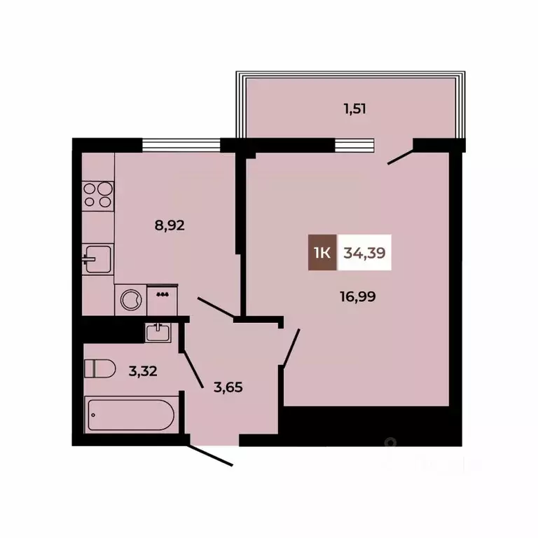 1-к кв. Ростовская область, Аксайский район, Щепкинское с/пос, пос. ... - Фото 1