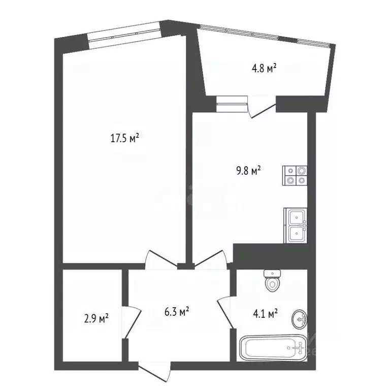 1-к кв. Московская область, Одинцовский городской округ, ВНИИССОК пгт ... - Фото 2