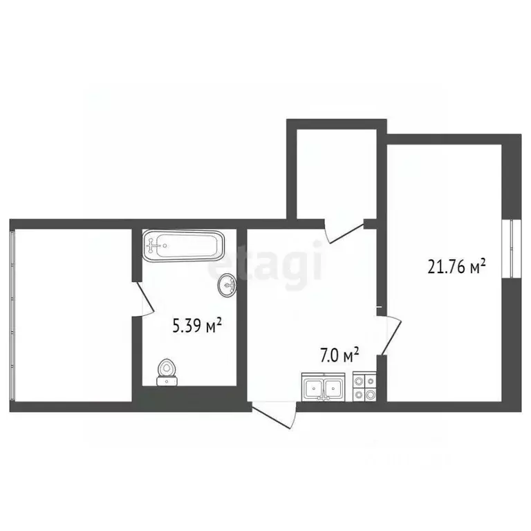 1-к кв. Ростовская область, Таганрог Александровская ул., 66 (30.0 м) - Фото 2