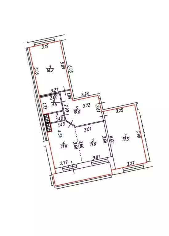 2-к кв. Санкт-Петербург дор. Кушелевская, 7к3 (74.0 м) - Фото 1