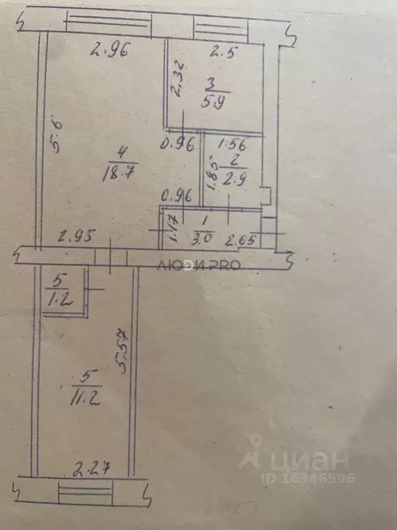 2-к кв. Башкортостан, Уфа ул. 50-летия Октября, 11 (42.9 м) - Фото 2