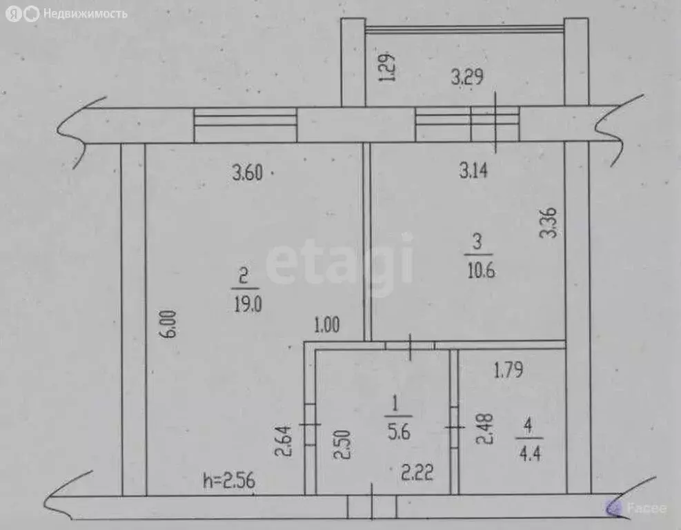 1-комнатная квартира: Новоалтайск, 8-й микрорайон, 21 (39.6 м) - Фото 1