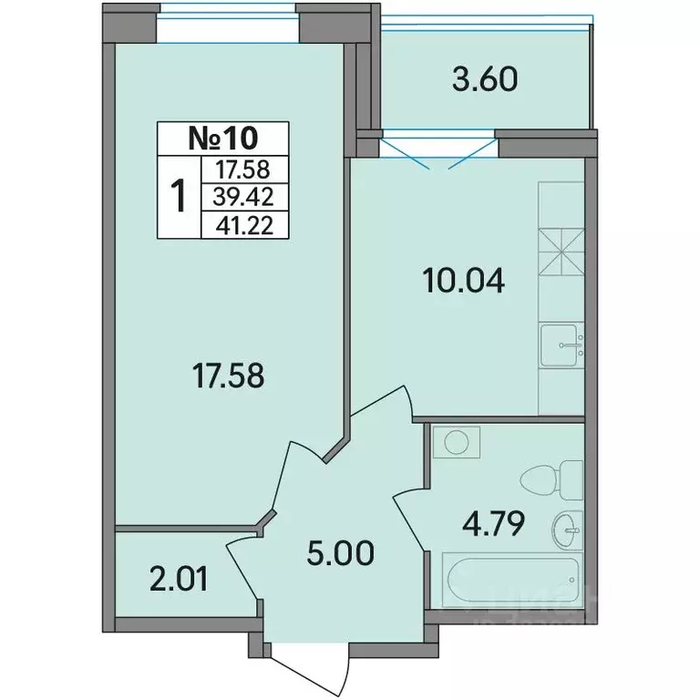 1-к кв. Ленинградская область, Всеволожский район, Агалатовское с/пос, ... - Фото 1