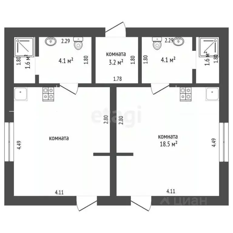 Дом в Тюменская область, с. Нижняя Тавда ул. Тюменская, 31 (55 м) - Фото 1