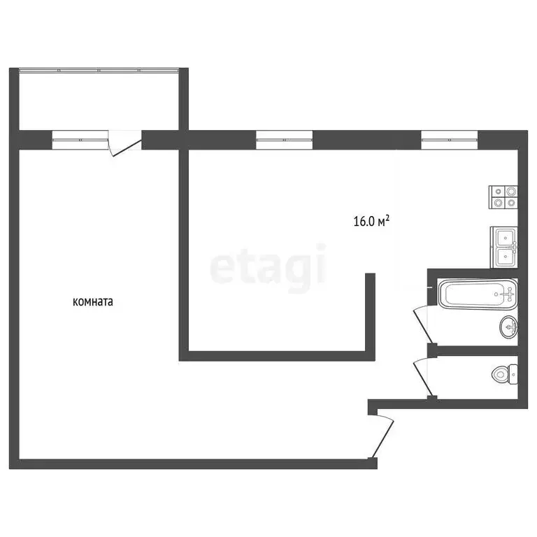 1-комнатная квартира: Коломна, Заставная улица, 4 (41.7 м) - Фото 1