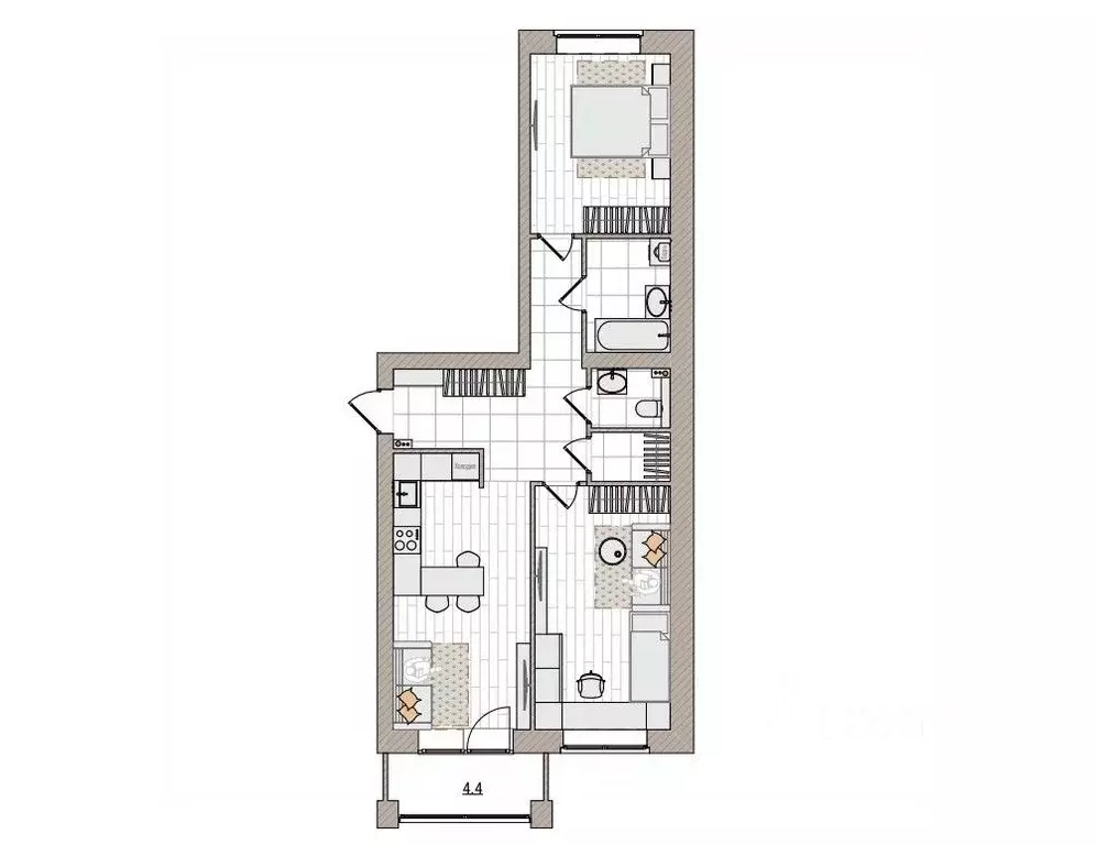 3-к кв. Кировская область, Киров городской округ, пос. Чистые Пруды ... - Фото 1