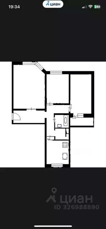 3-к кв. Московская область, Домодедово Южный мкр, ул. ... - Фото 1