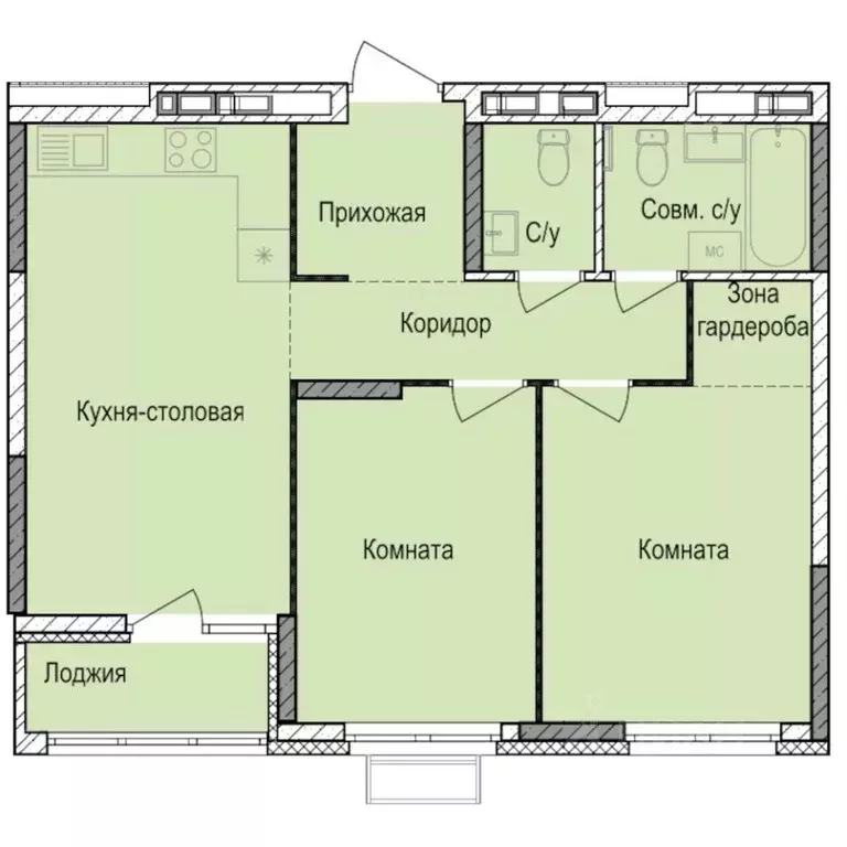 2-к кв. Удмуртия, Ижевск Автопроизводство жилрайон, Норвежский Лес ... - Фото 0