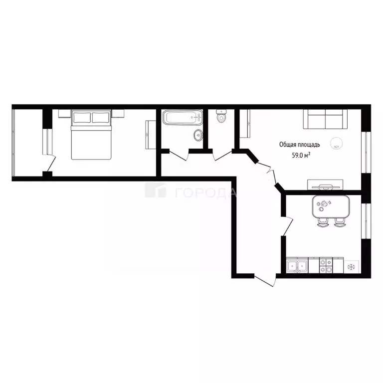 3-к кв. Новосибирская область, Новосибирск Тульская ул., 80 (59.0 м) - Фото 2
