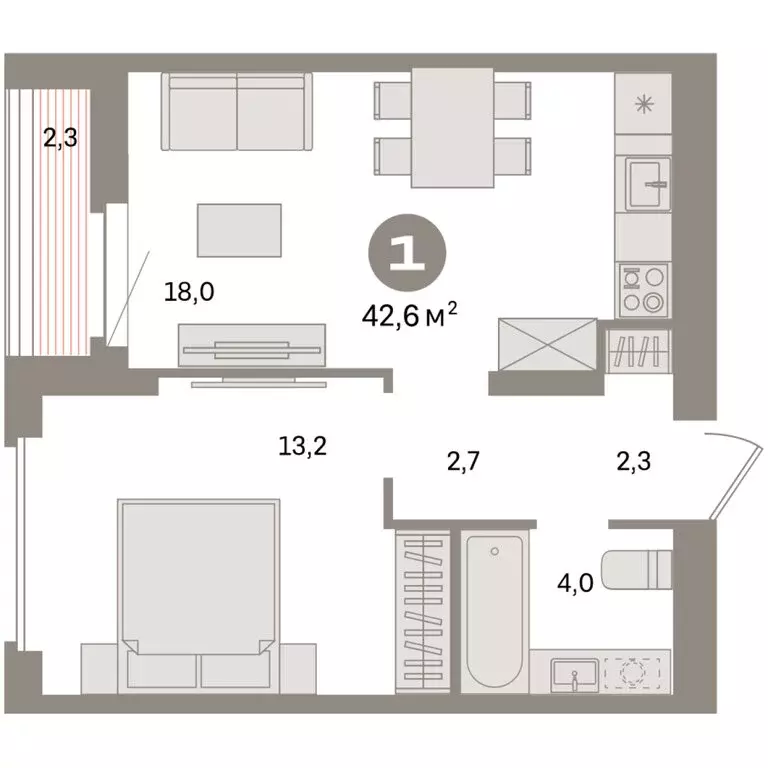 1-комнатная квартира: Екатеринбург, жилой район Сортировочный, ... - Фото 1