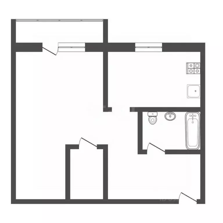 1-к кв. Тульская область, Тула ул. Шухова, 4А (31.1 м) - Фото 1
