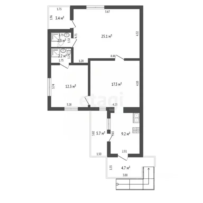 Дом в Краснодарский край, Анапа ул. Толмазова, 49 (147 м) - Фото 2