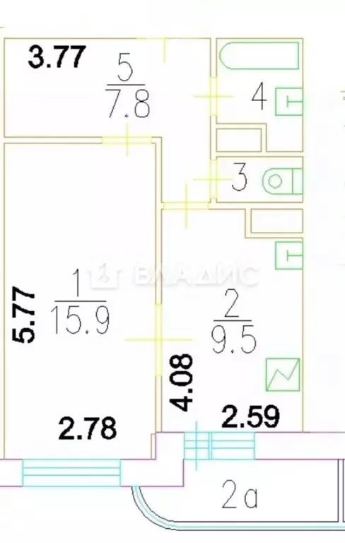 1-к кв. Москва Мичуринский просп., 13к3 (37.2 м) - Фото 1