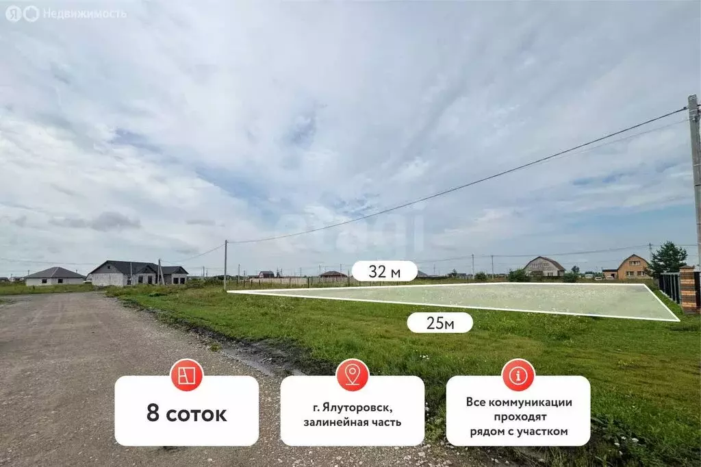 Участок в Ялуторовск, улица Антонова (8 м) - Фото 1