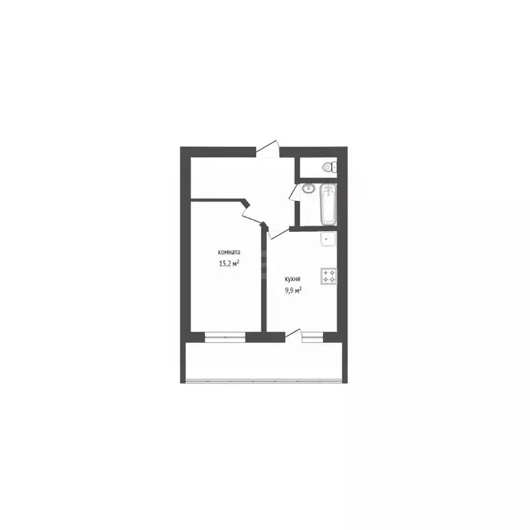 1-к кв. Белгородская область, Белгород ул. 3-го Интернационала, 25 ... - Фото 2