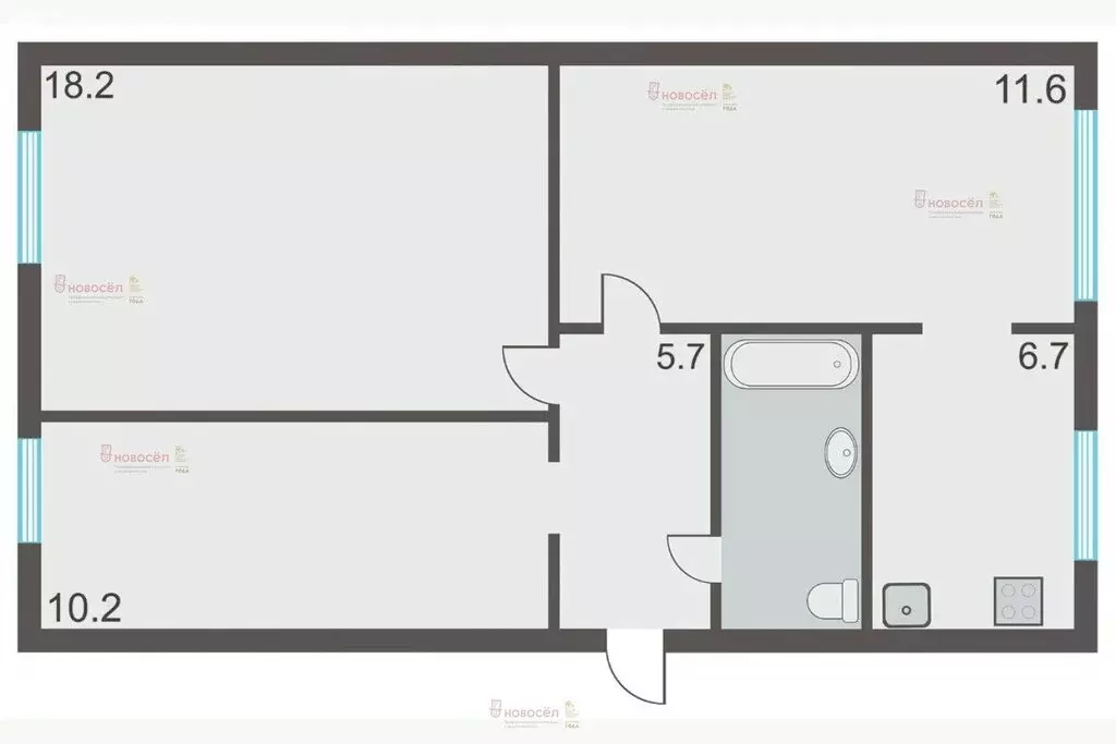 3-комнатная квартира: Екатеринбург, Ясная улица, 24 (58.1 м) - Фото 1
