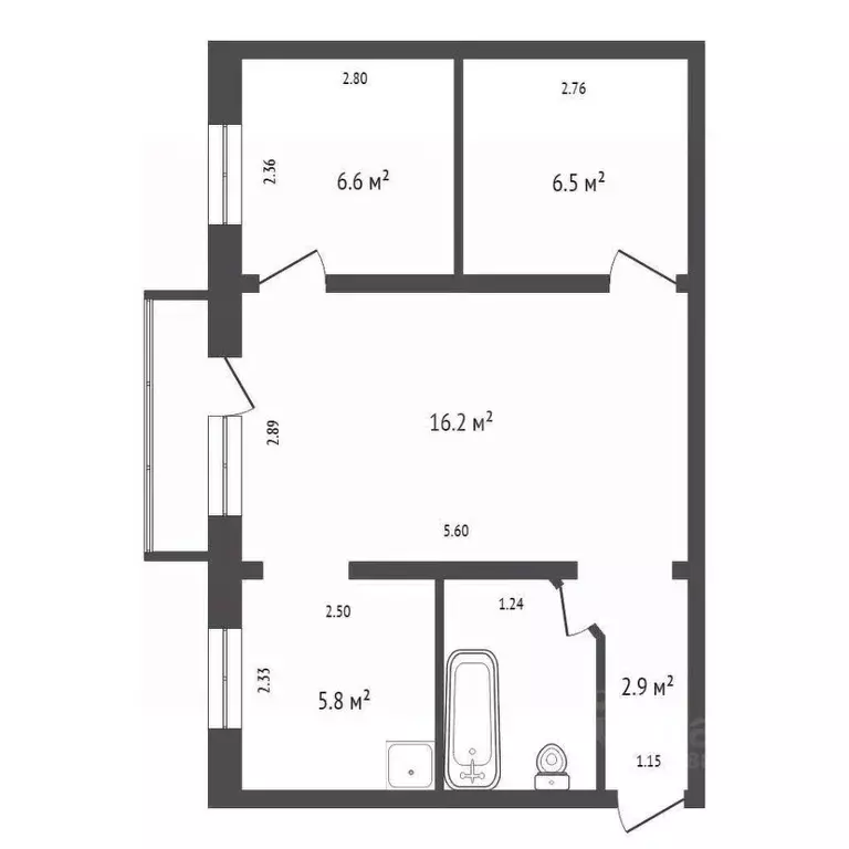 2-к кв. Красноярский край, Красноярск ул. Академика Вавилова, 96А ... - Фото 2