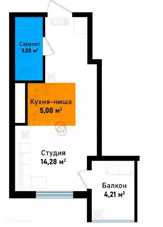 Продаётся 1-к квартира, 26 м - Фото 0