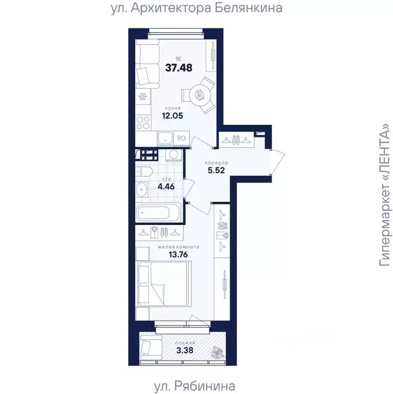 1-к кв. Свердловская область, Екатеринбург Академический мкр, ... - Фото 0